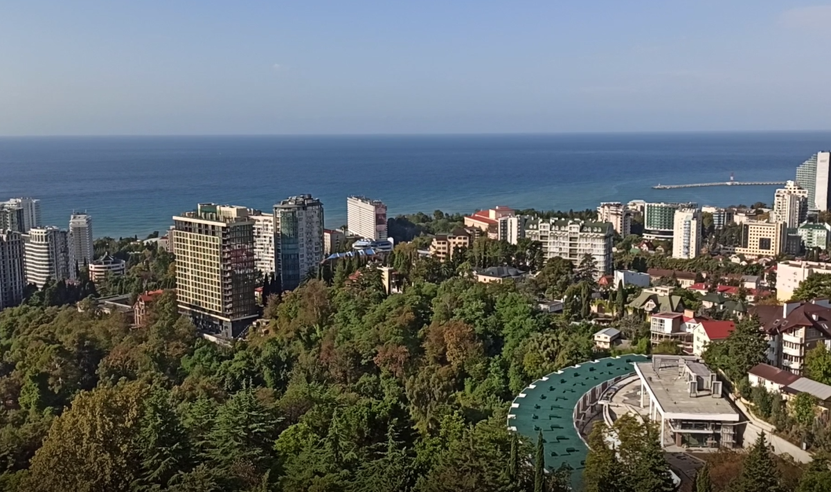 Сочи со смотровой канатной дороги дендропарка