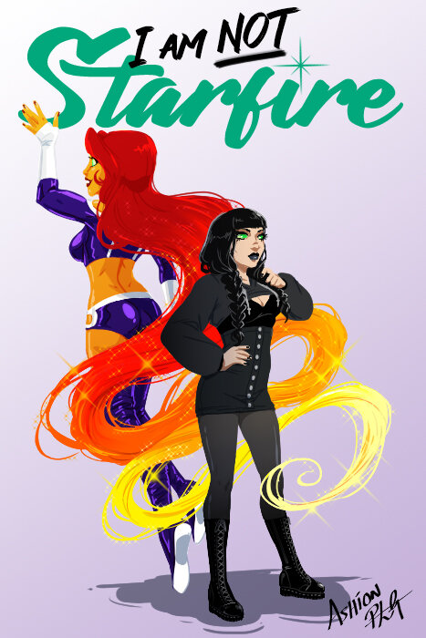 А вот это концепт персонажа от девочки с Реддита