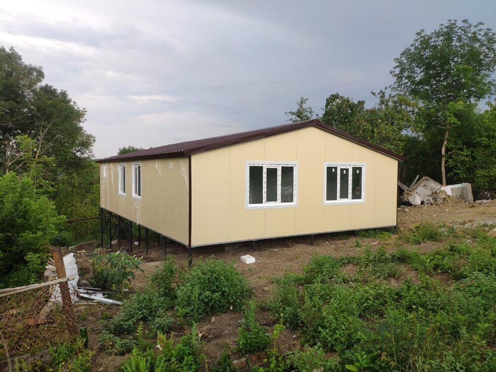 Построенный одноэтажный дом площадью 110 кв.м.