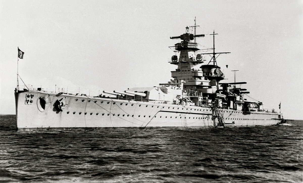 Броненосец нем. Panzerschiff "Адмирал Граф Шпее" 1939 год.