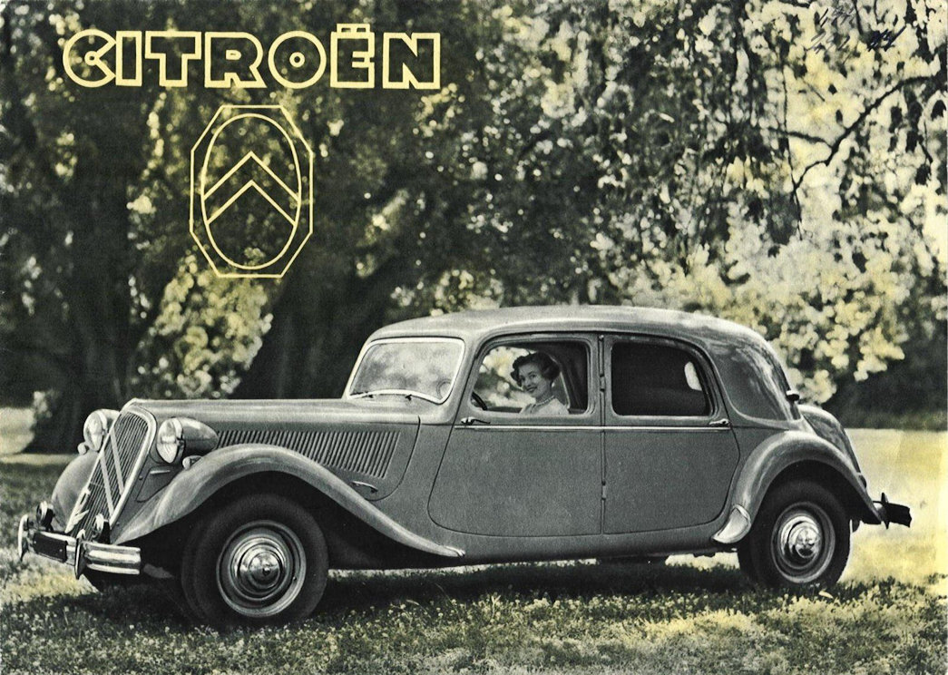 Реклама Citroen-15CV (1954).