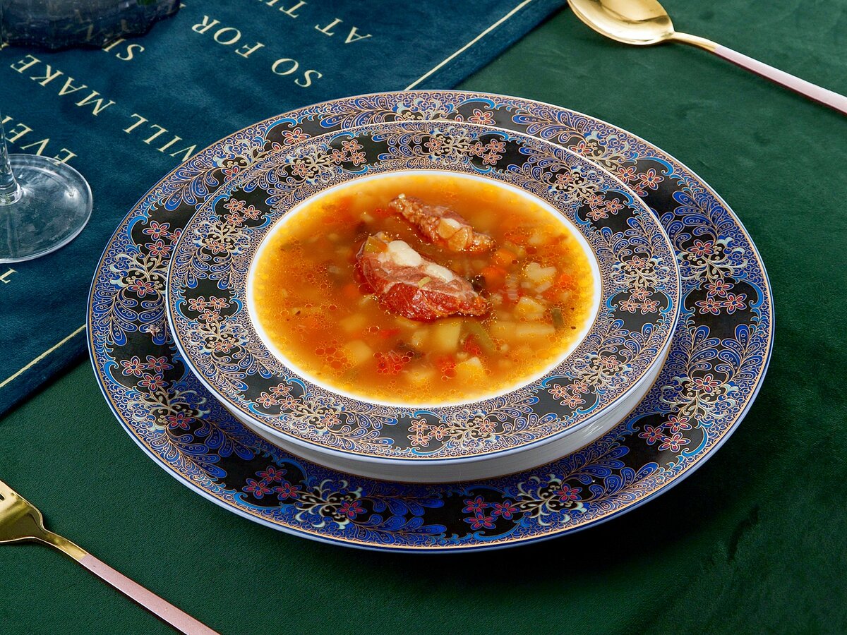 Гороховый суп в мультиварке с копченными ребрышками