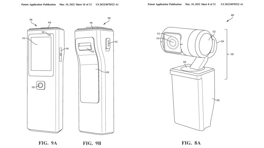 Эскизы камеры GoPro из патента