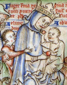 Королева Эмма. Миниатюра 13-го века. Источник: wikimedia.commons