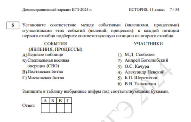    Пятый вопрос