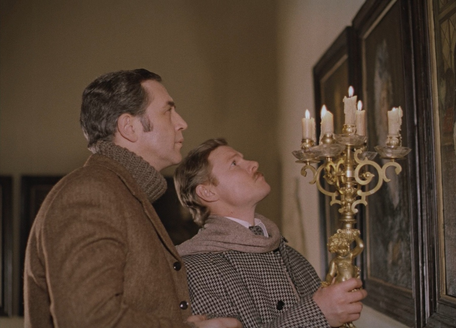 Василий Ливанов и Виталий Соломин в фильме "Приключения Шерлока Холмса и доктора Ватсона. Собака Баскервилей" (режиссёр Игорь Масленников, 1981).