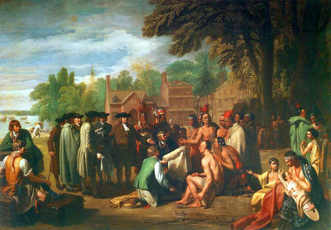 "Договор Вильяма Пенна с индейцами" ( 1771-1772 ) - Бенджамин Уэст
