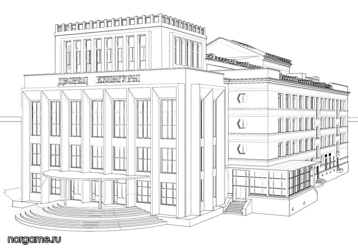 3-х мерная модель дворца культуры