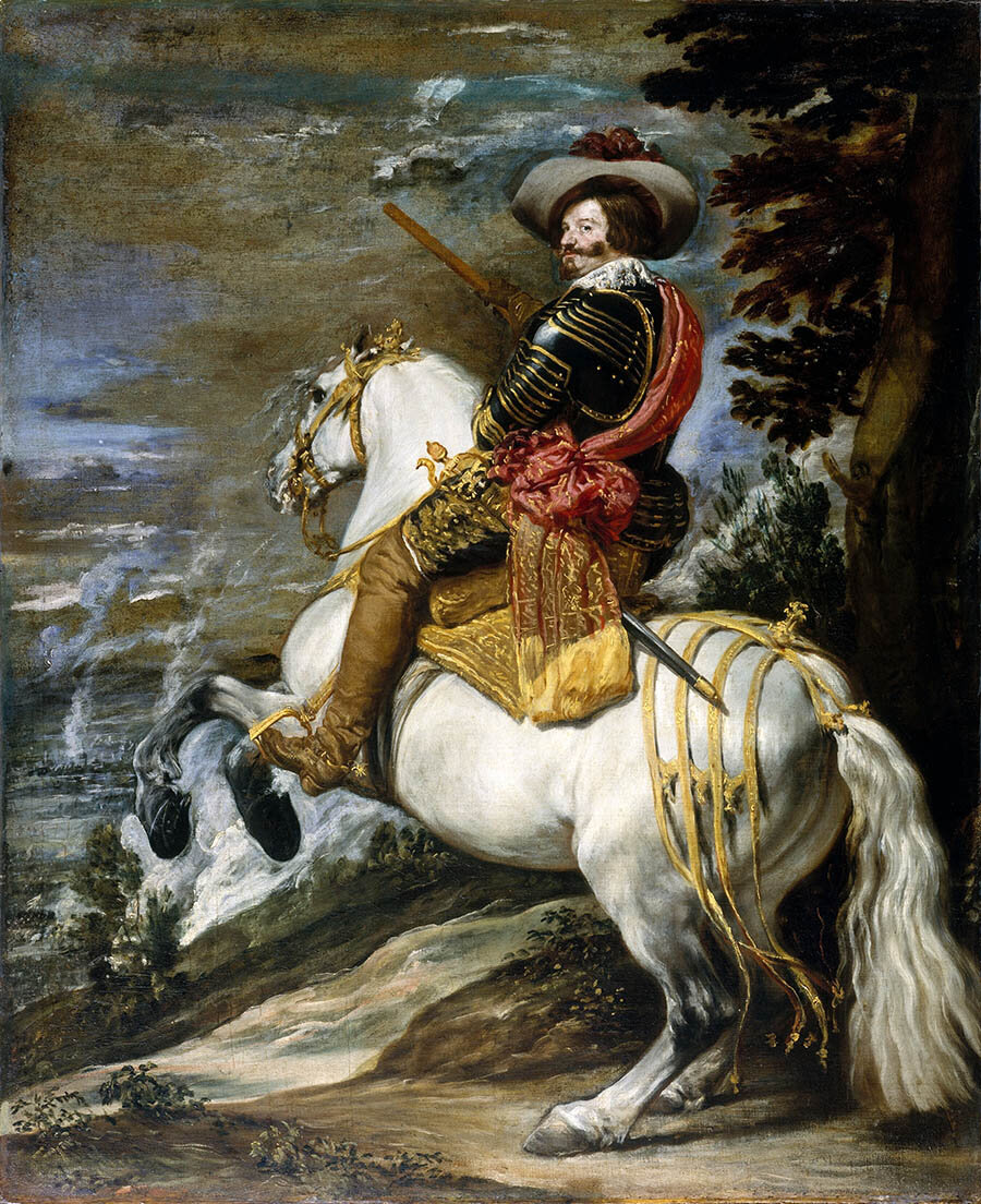 Худ. Веласкес Диего де Сильва. Конный портрет Гаспара де Гусмана, графа-герцога Оливареса (ок.1635) 