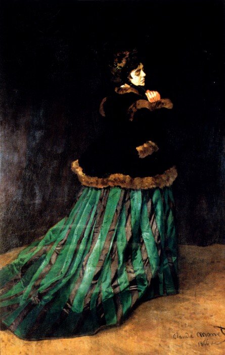 “Camille, or The Woman in a Green Dress” 1866