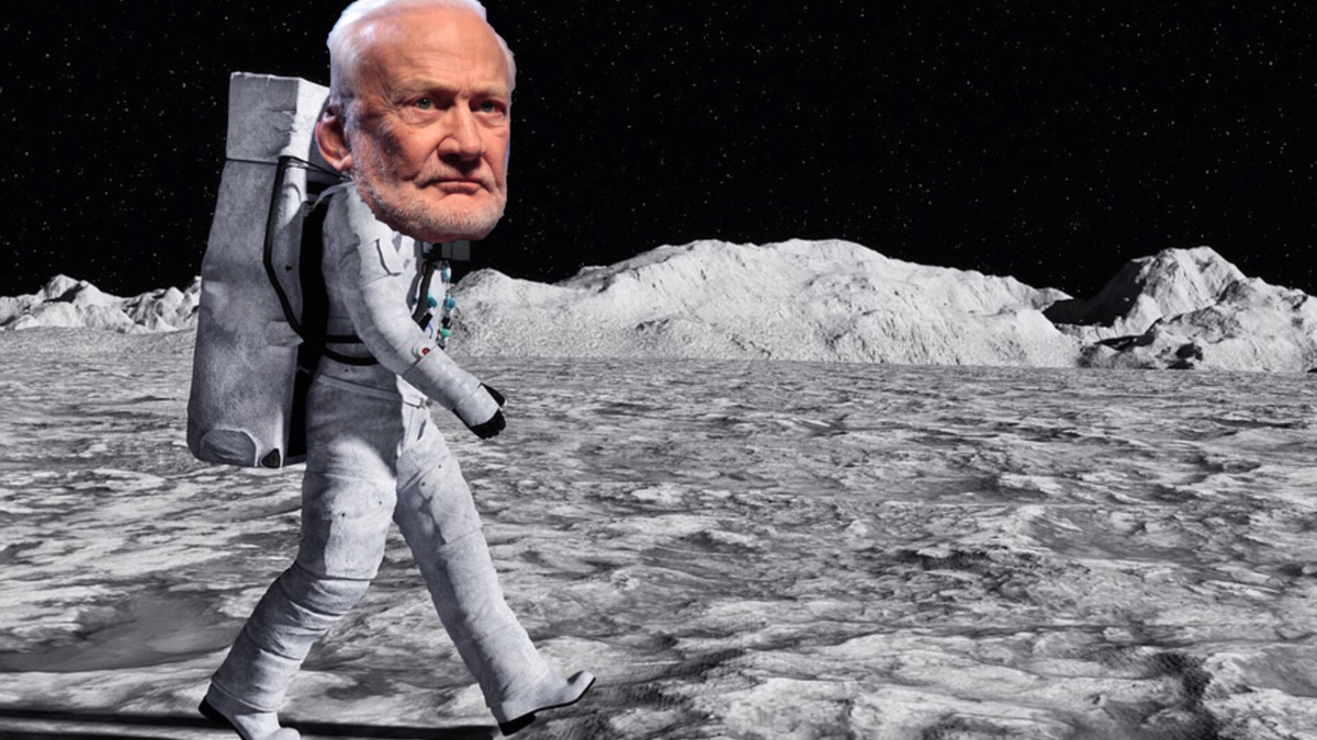 Человек который впервые оказался на поверхности луны. Базз Олдрин. Олдрин на Луне.