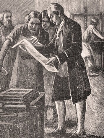 Радищев в своей типографии. Фото: yandex.ru