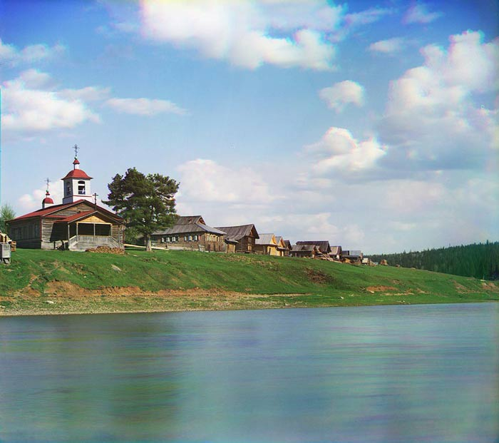 Усть-Утка, С.М. Прокудин-Горский фото 1912 год, реконструированное