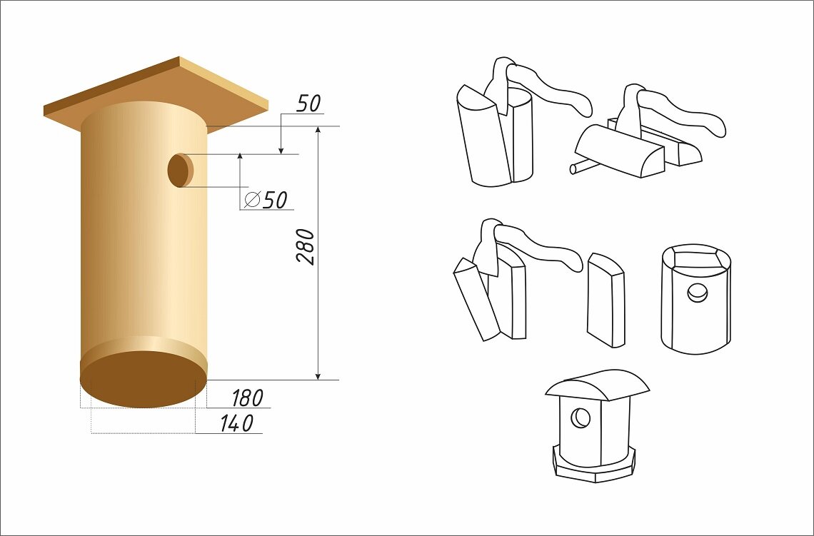 Как сделать скворечник своими руками. Размеры и чертеж скворечника. Как повесить скворечник