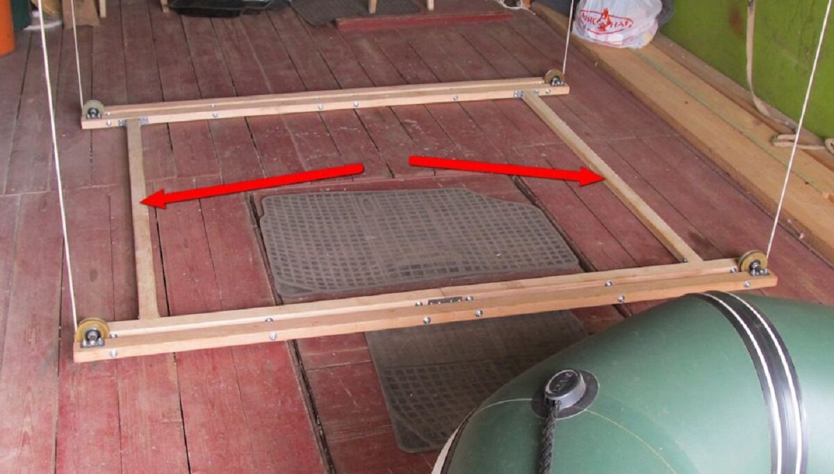 Предварительно изготавливается деревянная (или оцинкованная) под размеры лодки