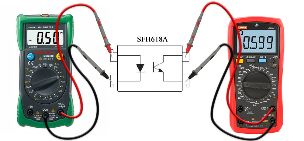 Как проверить оптрон мультиметром?