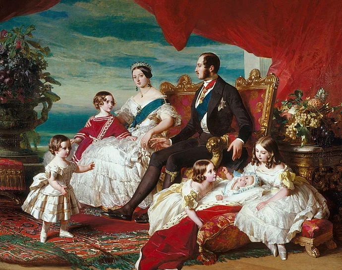 королева Виктория со своей семьей