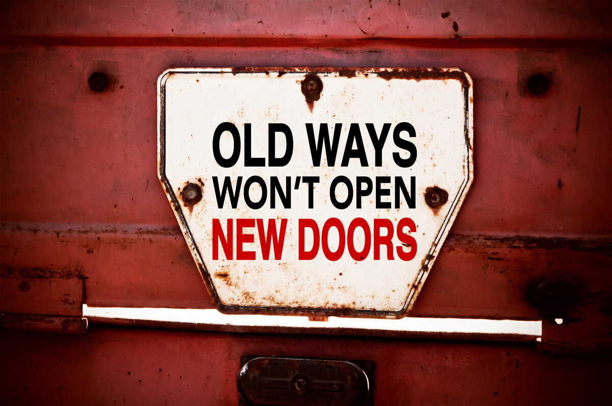 New ways old. Old way. Old ways won't open New Doors. Old ways remain. Old ways won't open New Doors Pink Wallpaper.