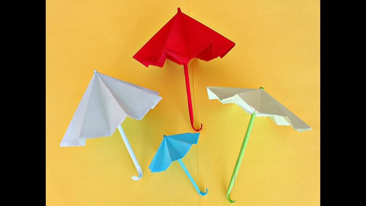 Как легко сделать Зонтик из бумаги. Оригами. How to make a paper umbrella. Origami.