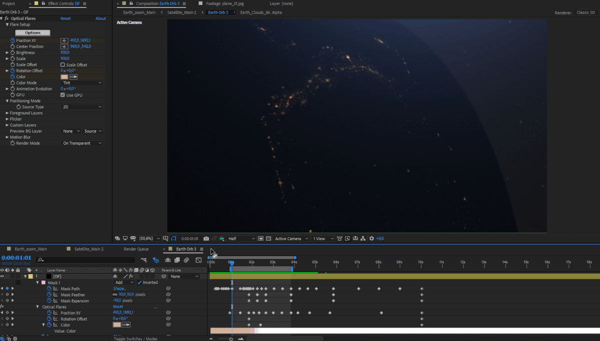 Компоузинг освещения с плагином ORB в After Effects. ©Александр Самолюк