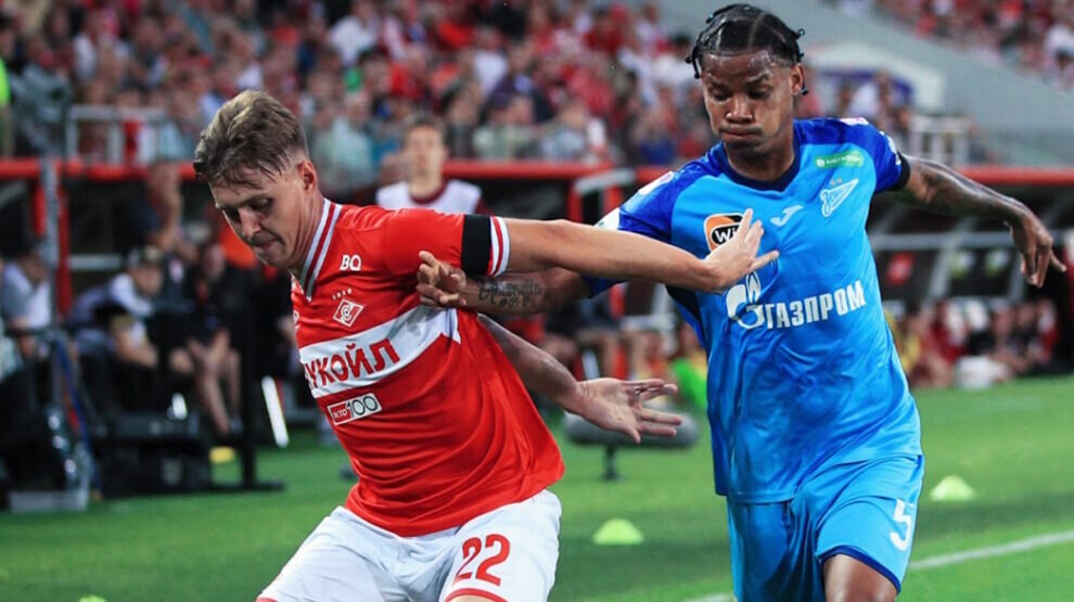    «Зенит» забил первым гол в матче со «Спартаком» в Москве. Фото: пресс-служба ФК «Спартак» (Москва)