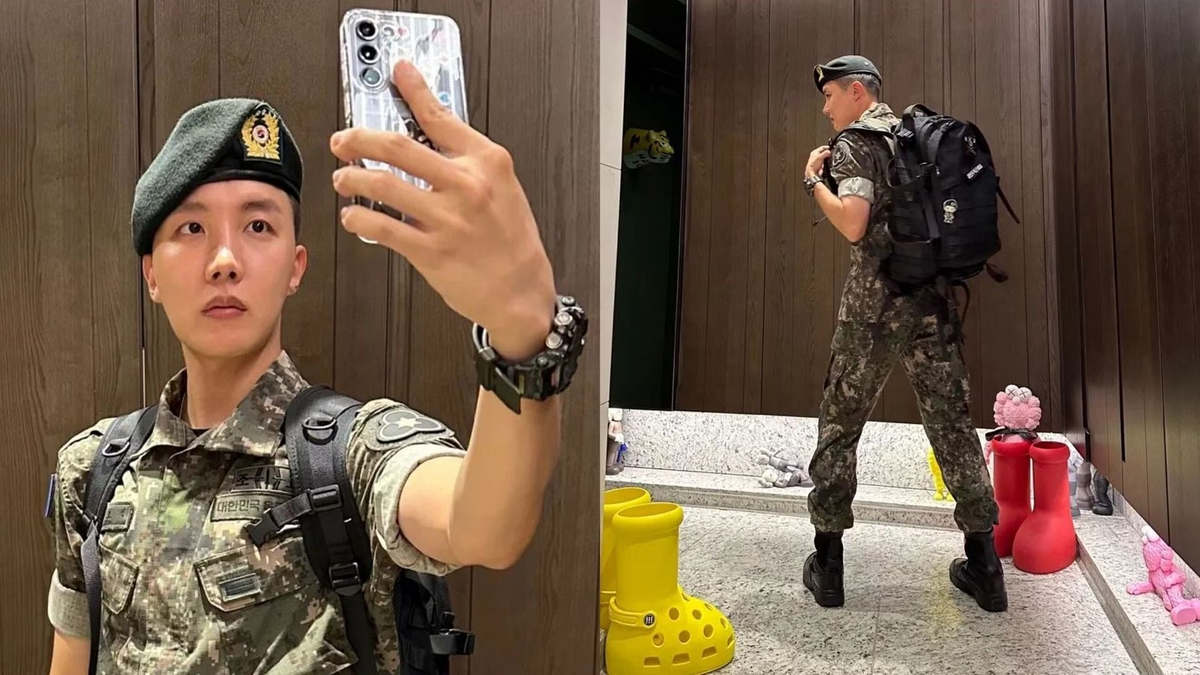 В день увольнительного Хоби поделился фоточками в воeнной форме - никогда еще она не выглядела настолько стильно. Звезда он и в аpмии звезда!
