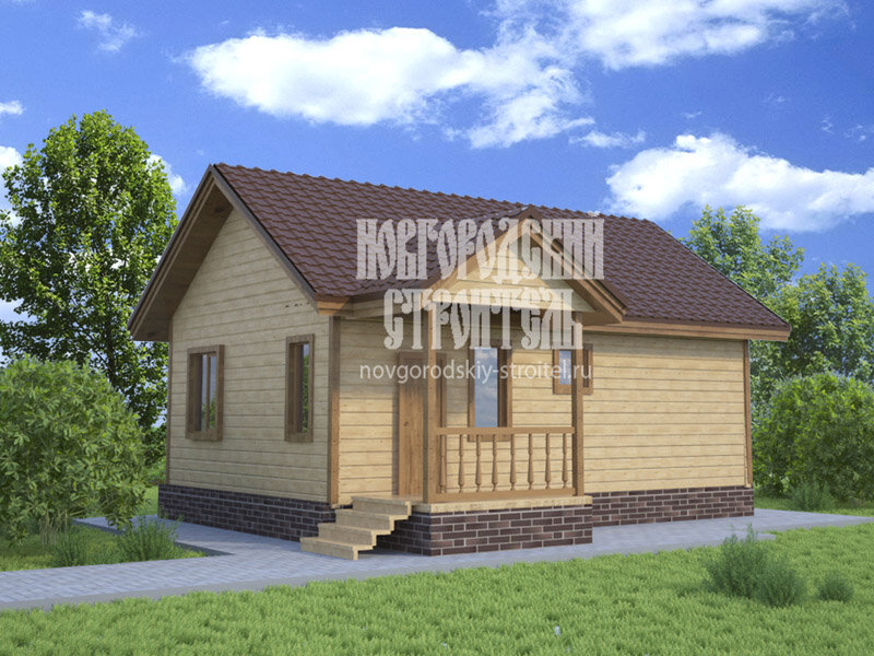 Визуализация с сохранением естественного цвета сруба