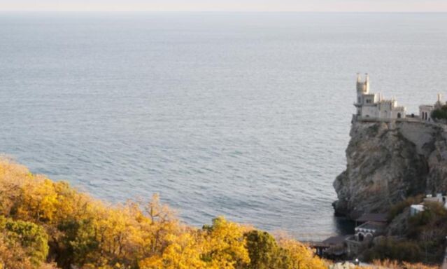 Ласточкино гнездо осенью