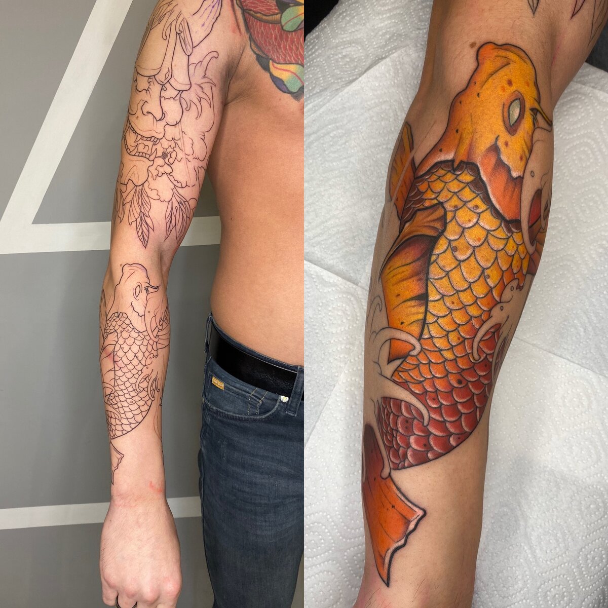 Делаем рукав в Японии (цвет)