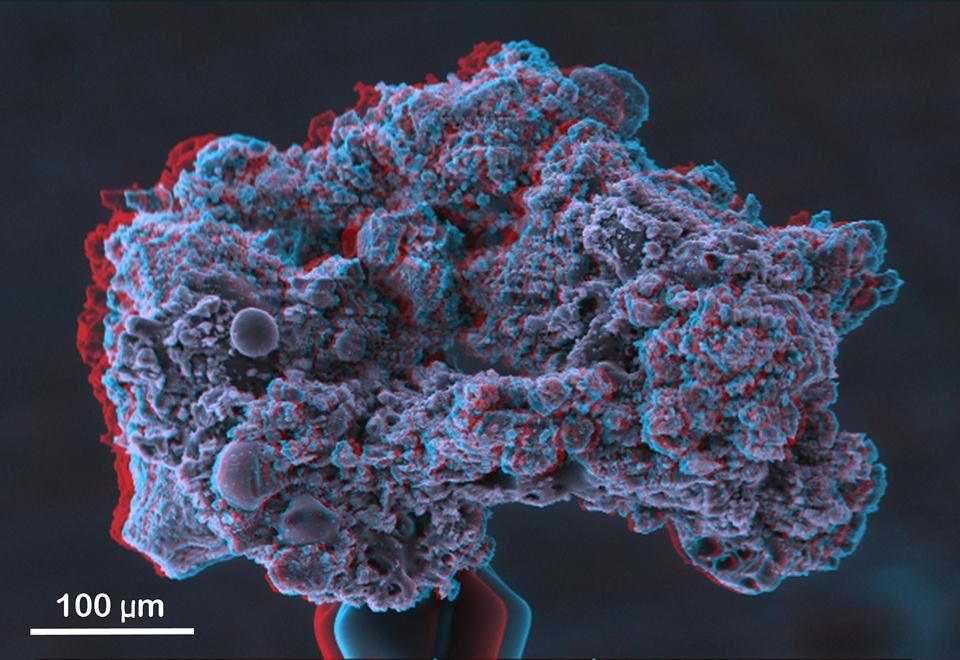 3д-модель визуализации лунной пыли. Лунная лава