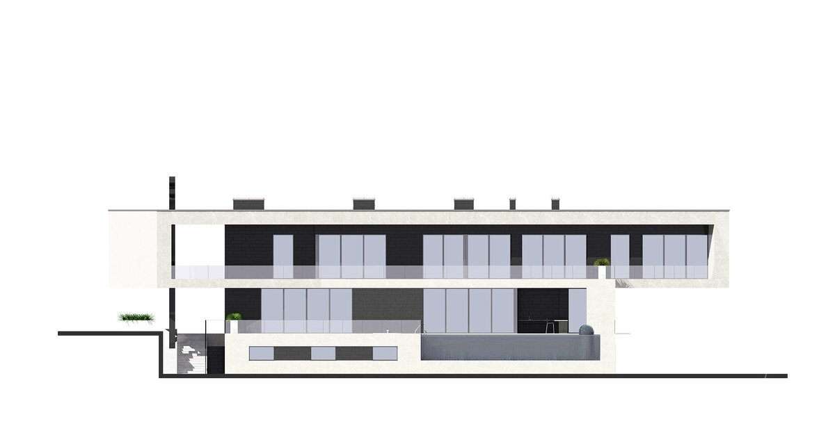 Главный фасад - «Вилла Кирахви» Проект дома - М - 386
