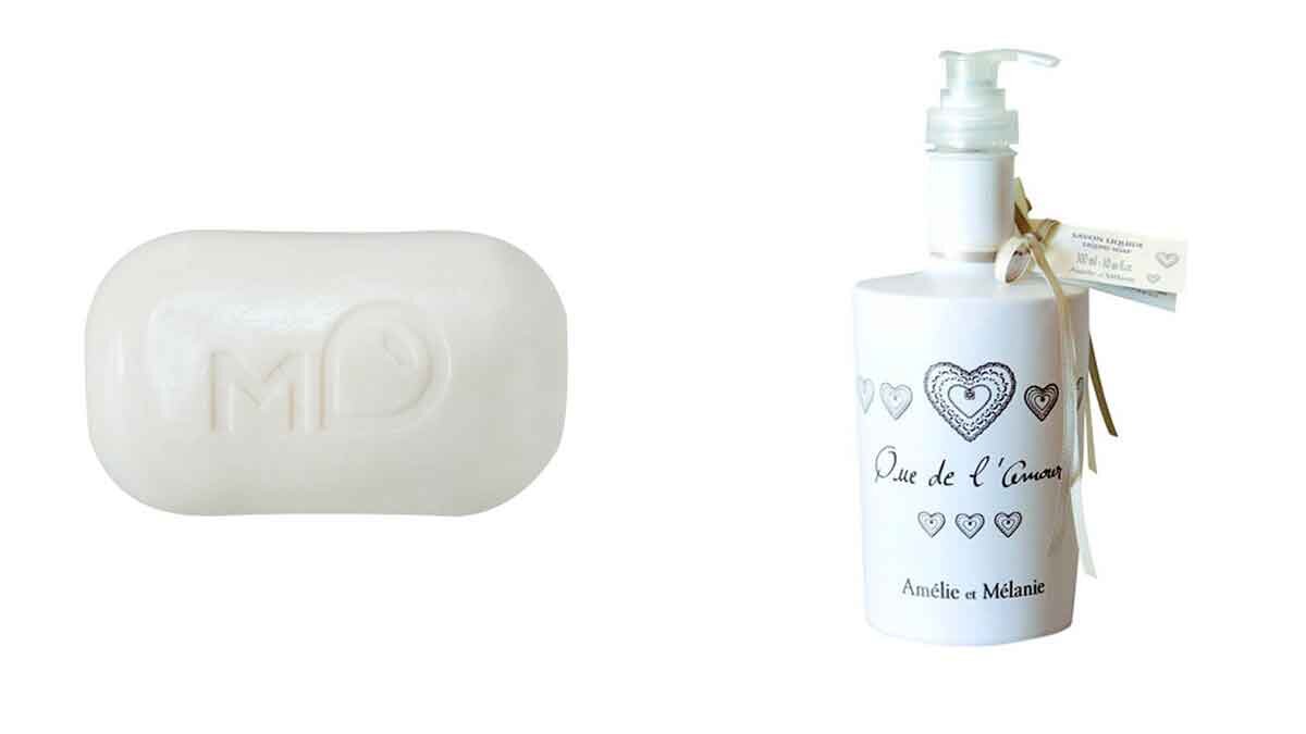 Цена мыла: Слева - 18 рублей, справа 2800 рублей.