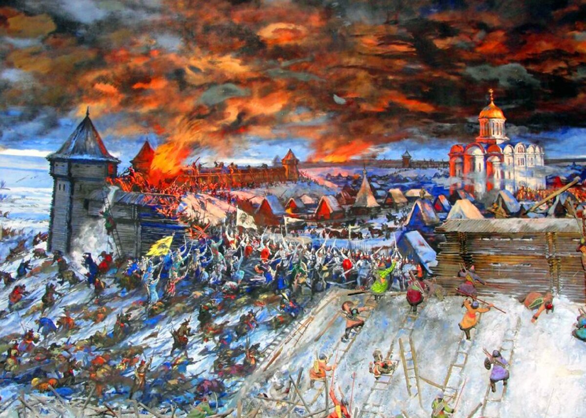 Осада Рязани ханом Батыем - очень похоже...