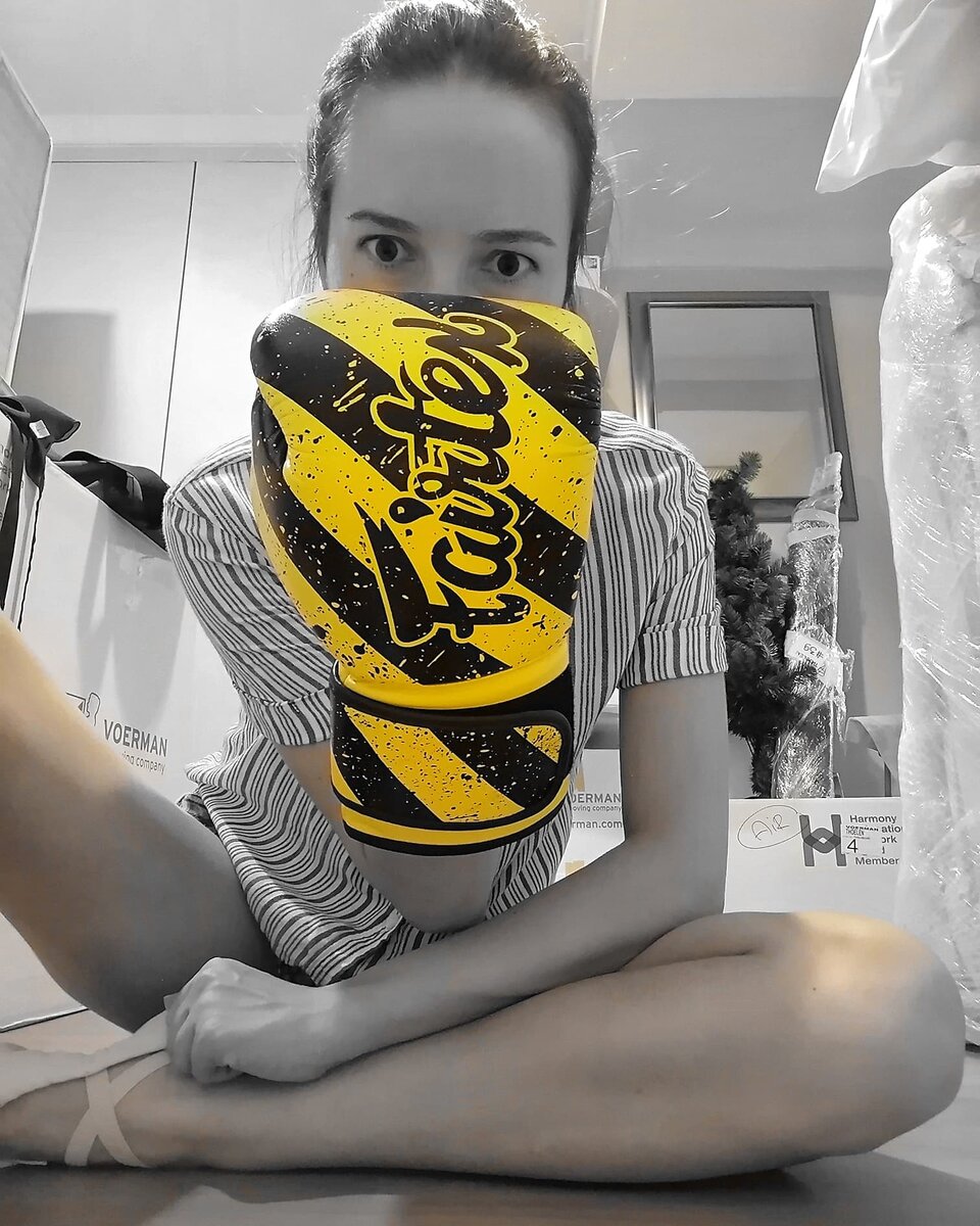 Балетки Sancha и боксерские перчатки Fairtex - адский коктейль:)