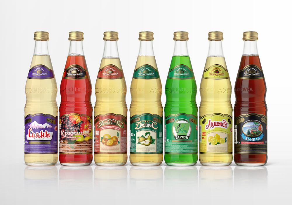 Лимонад " Напитки из Черноголовки" в ассортименте на фото
