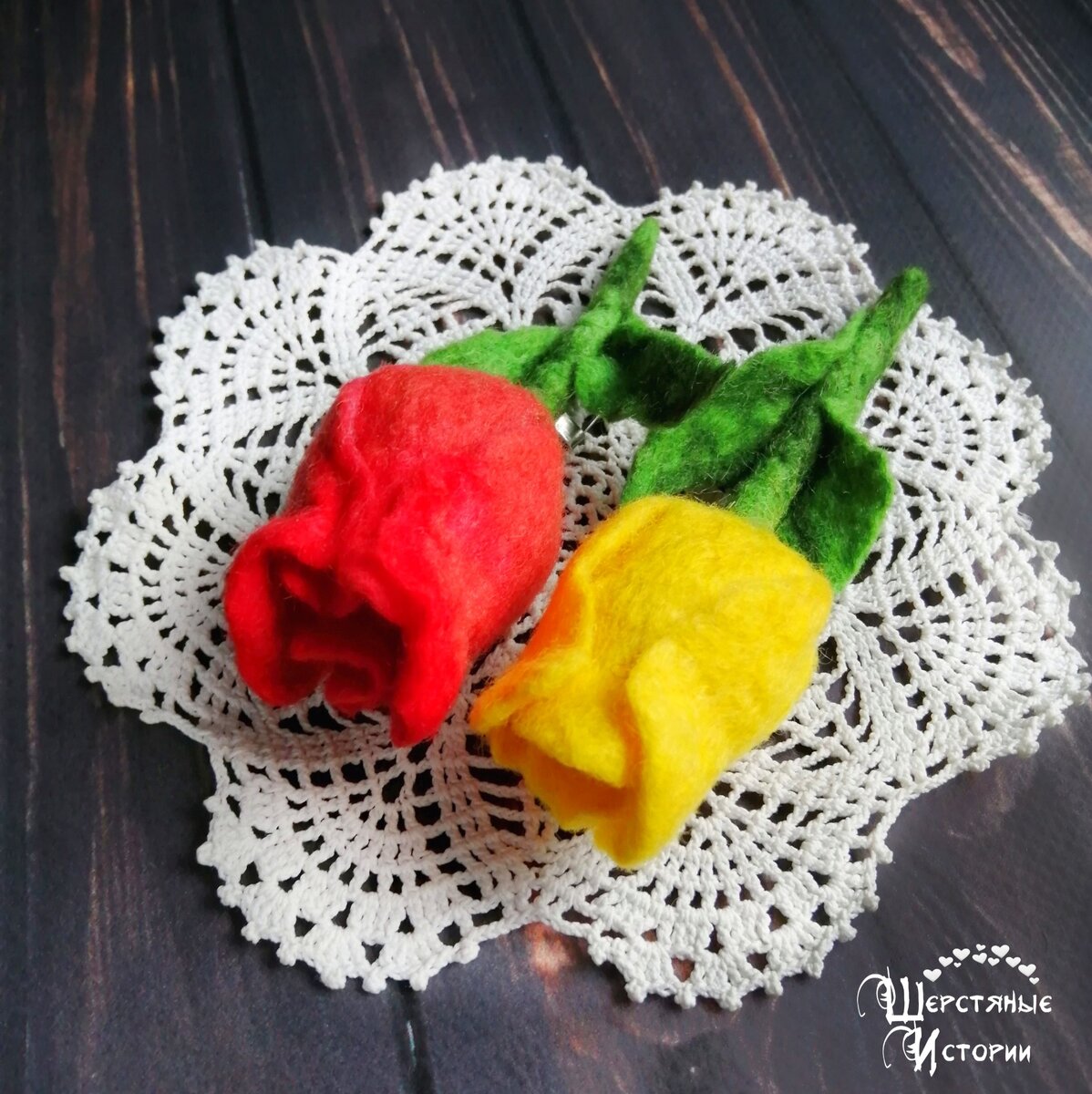 Брошь тюльпан. Фото автора