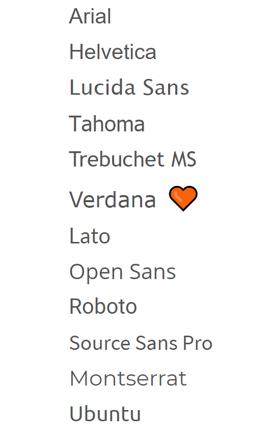 Я люблю Verdana, классный шрифт