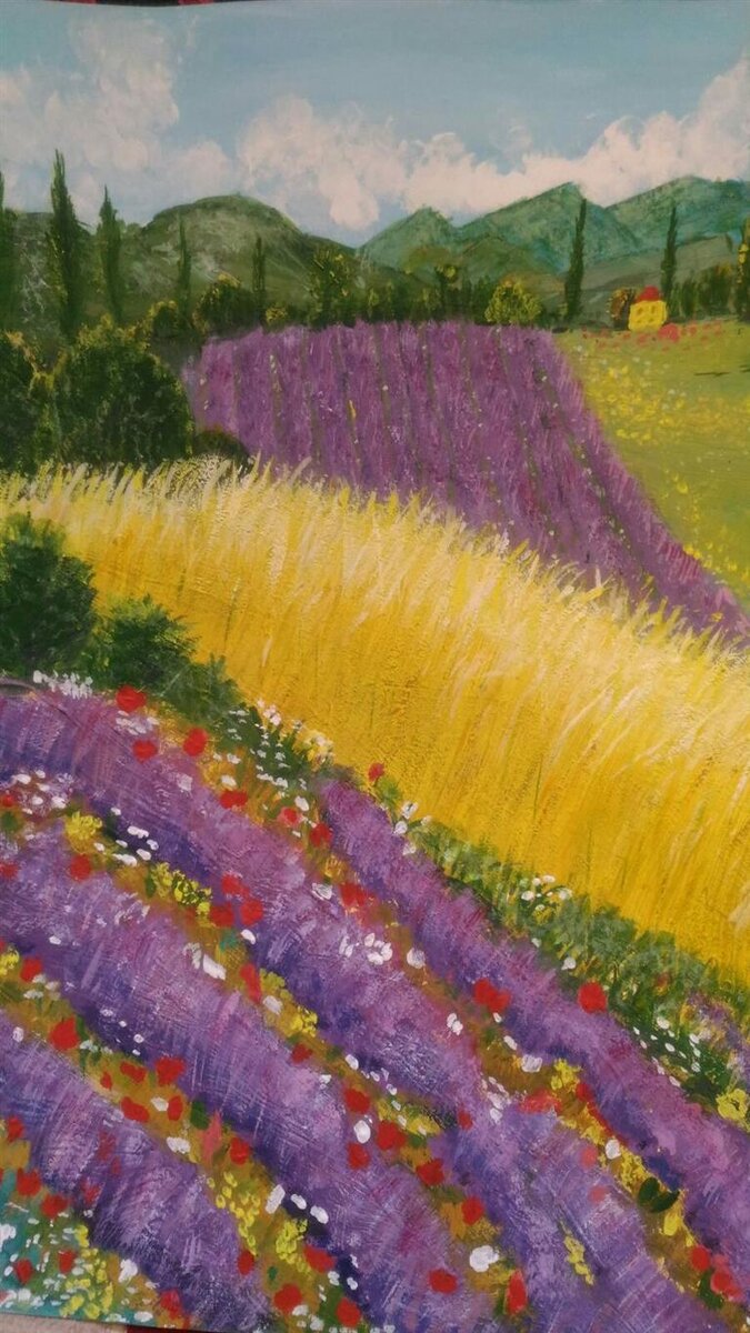 Лаванда , пшеница,горы. Автор Валентина Рочева.