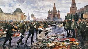 Фашистские знамёна - к ногам победителей