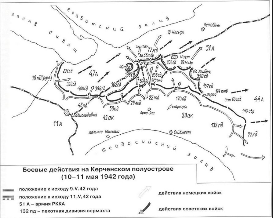 Карта крыма 1942 года