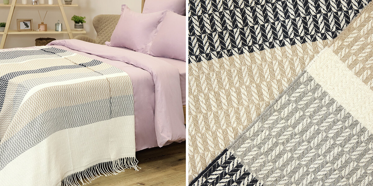 Плед COZY HOME Vallarana, 70% хлопок / 30% акрил, 2 997 руб.