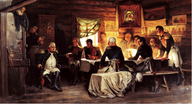                                       А.Д. Кившенко. Военный совет в Филях.