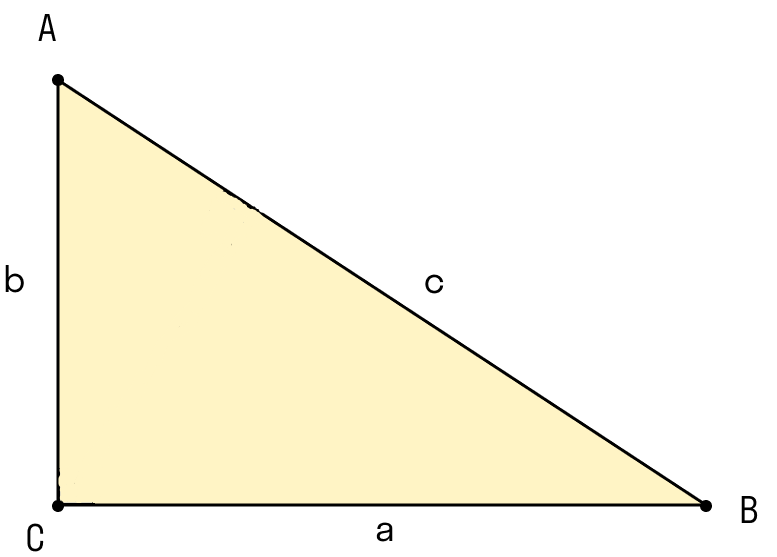Прямоугольный треугольник АВС, где АС и СВ - катеты, а АВ-гипотенуза