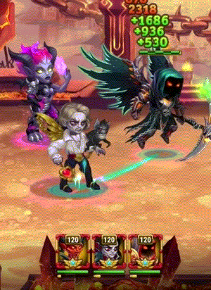 Лилит под действием Ярости атакует сразу 2-мя тычками и получает по 20% энергии.