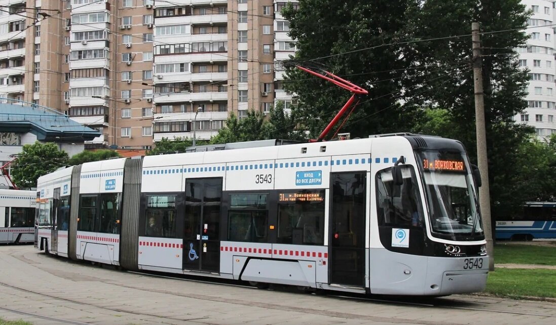 Польский трамвай PESA в Москве