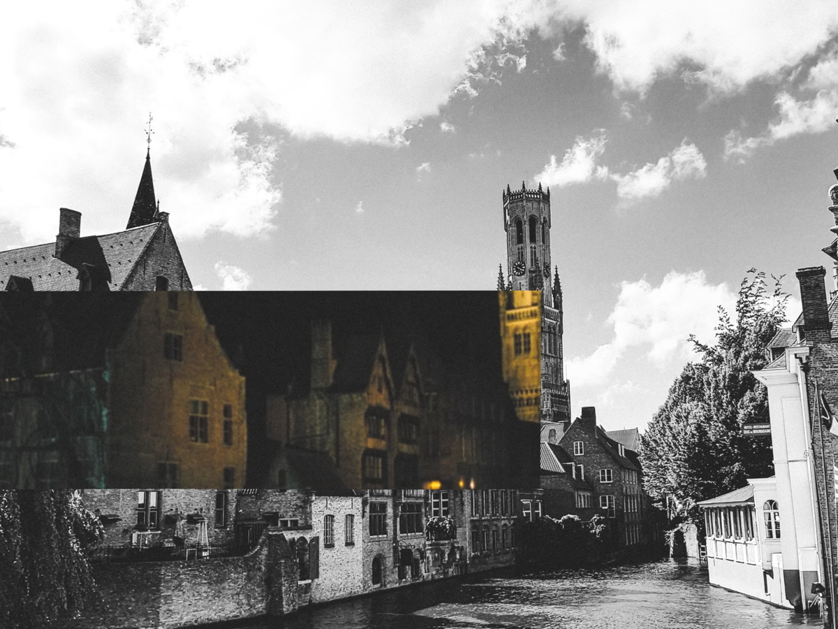 Отель, где жили главные герои. Адрес: Brugge, Wollestraat, 53.