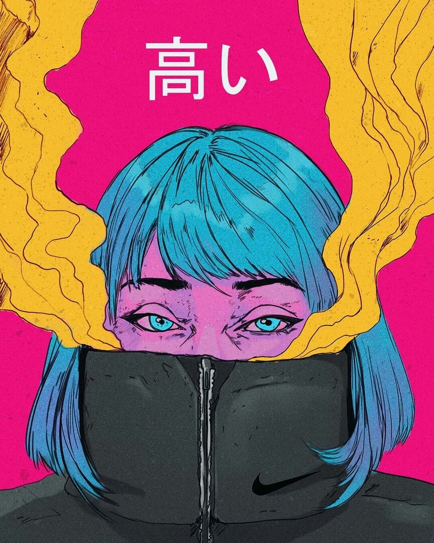 Художница по имени Бруно из Бразилии .Рисует рисунки с детства , и в скорее нашла свой неповторимый стиль . Любит работать с яркими цветами , любимые цвета в ее работе -  розовый и желтый . Она черпает вдохновение в работах Роберта Саммелина.