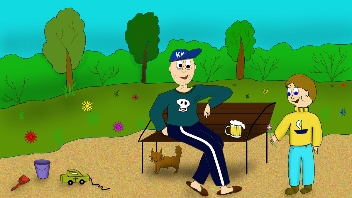 Автор иллюстрации Шнурки в стакане