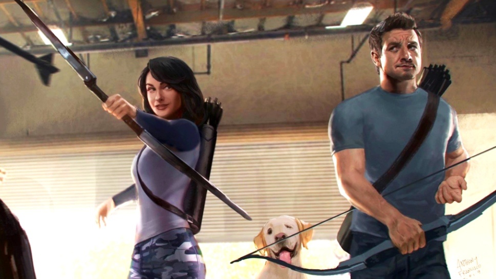 Клинт Бартон с дочкой Кейт Бишоп.