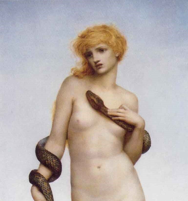 Эвелин де Морган (1855-1919), "Кадм и гармония" 1877 г., масло (фрагмент)